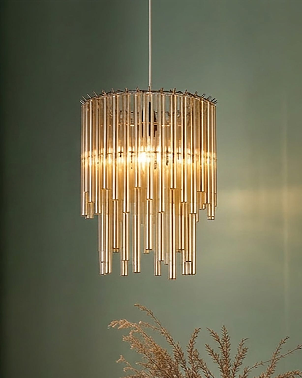 Glass Rods Non Electric Ceiling Shade 
