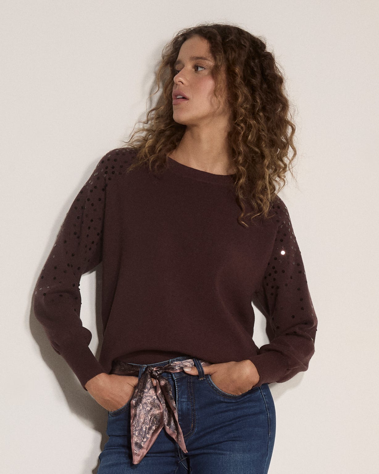 Apricot Sequin Detail Jumper 