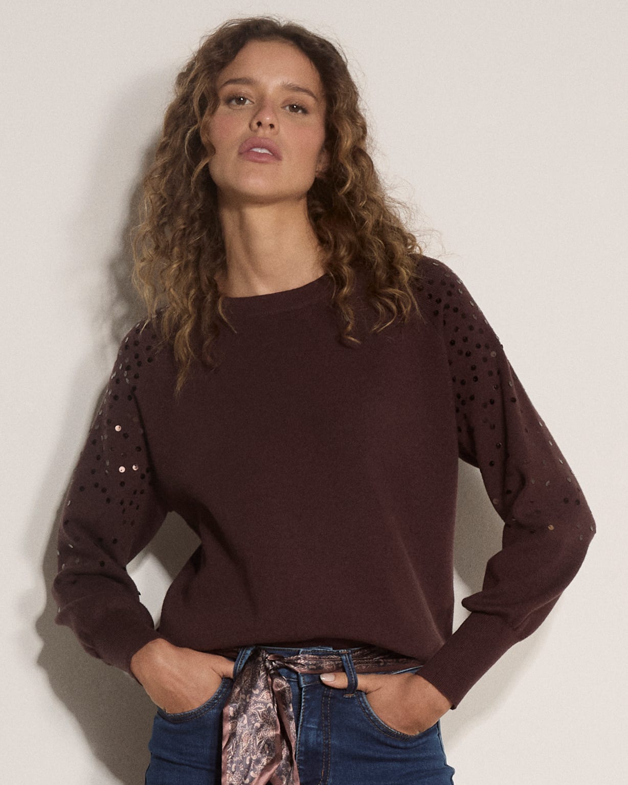Apricot Sequin Detail Jumper 