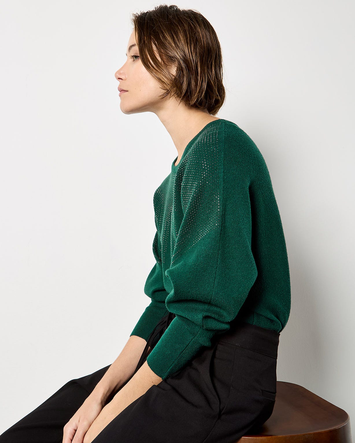 Apricot Detailed Batwing Jumper