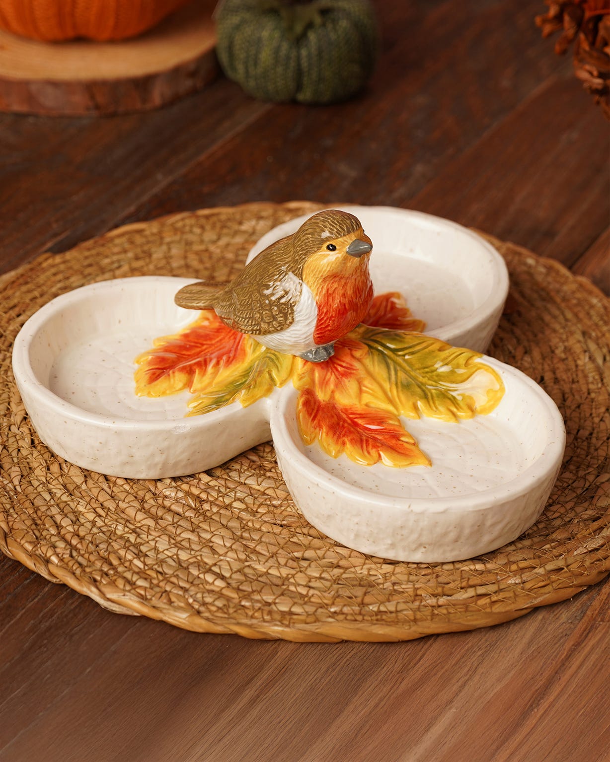 Country Living Robin Triple Dish Serving Tray 