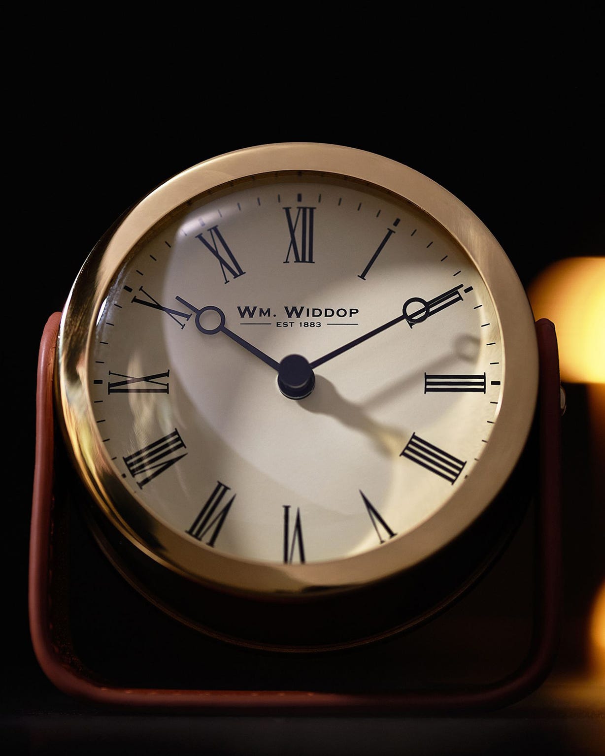 Widdop Gold Mantel Clock On Stand 