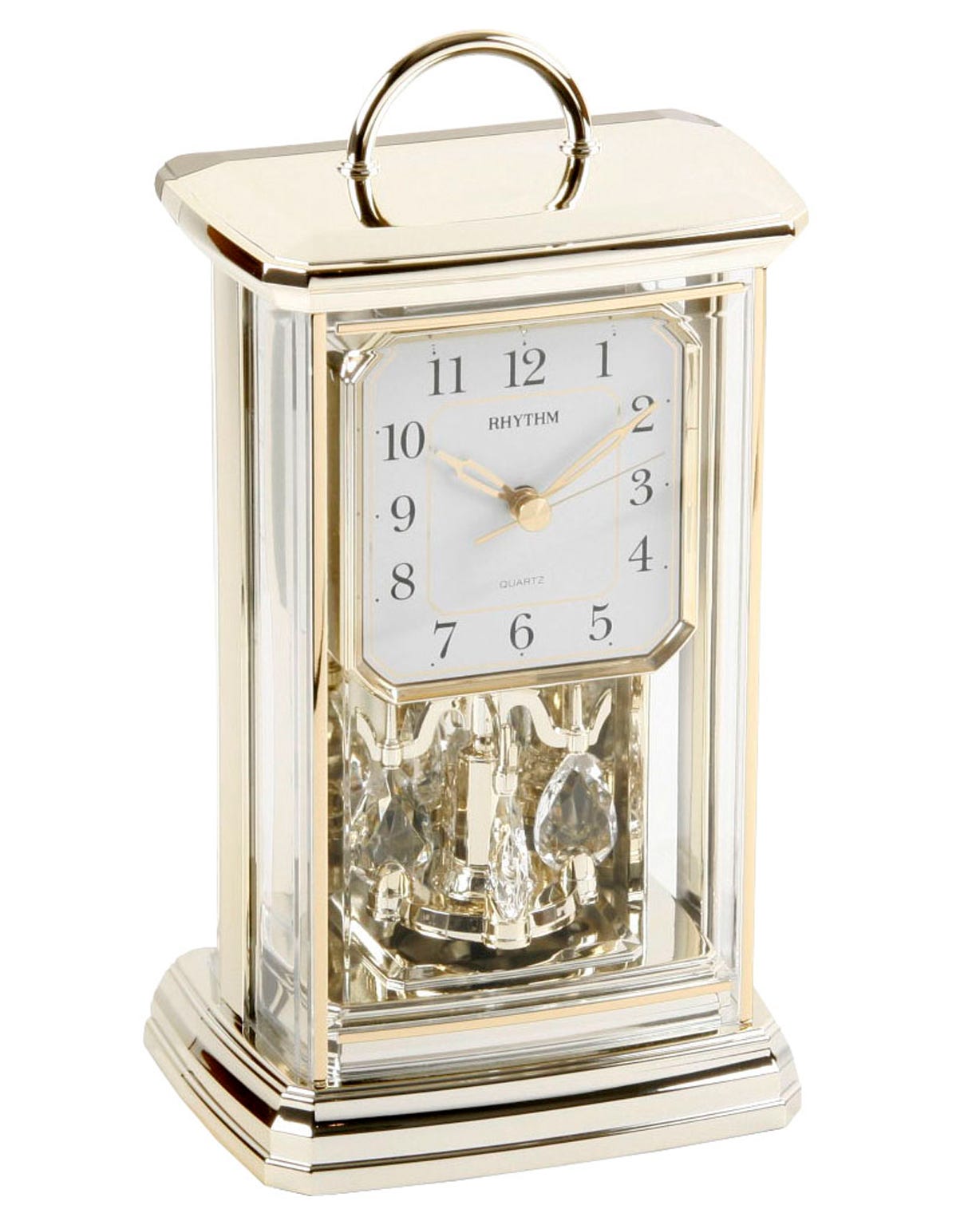 Rhythm Gold Mantel Clock 