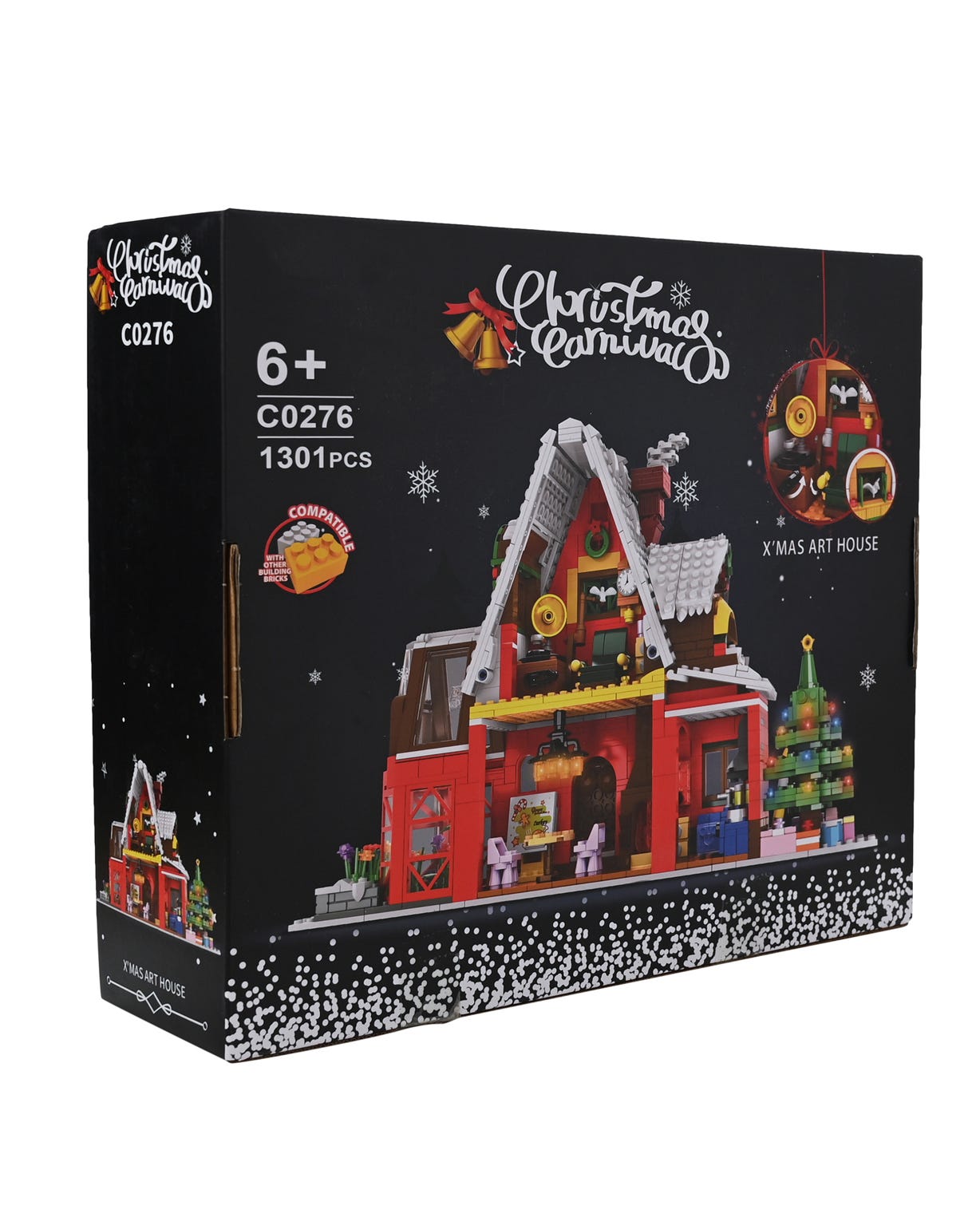 Toy Shop Christmas Chalet Brick Building Set Age 6+ 