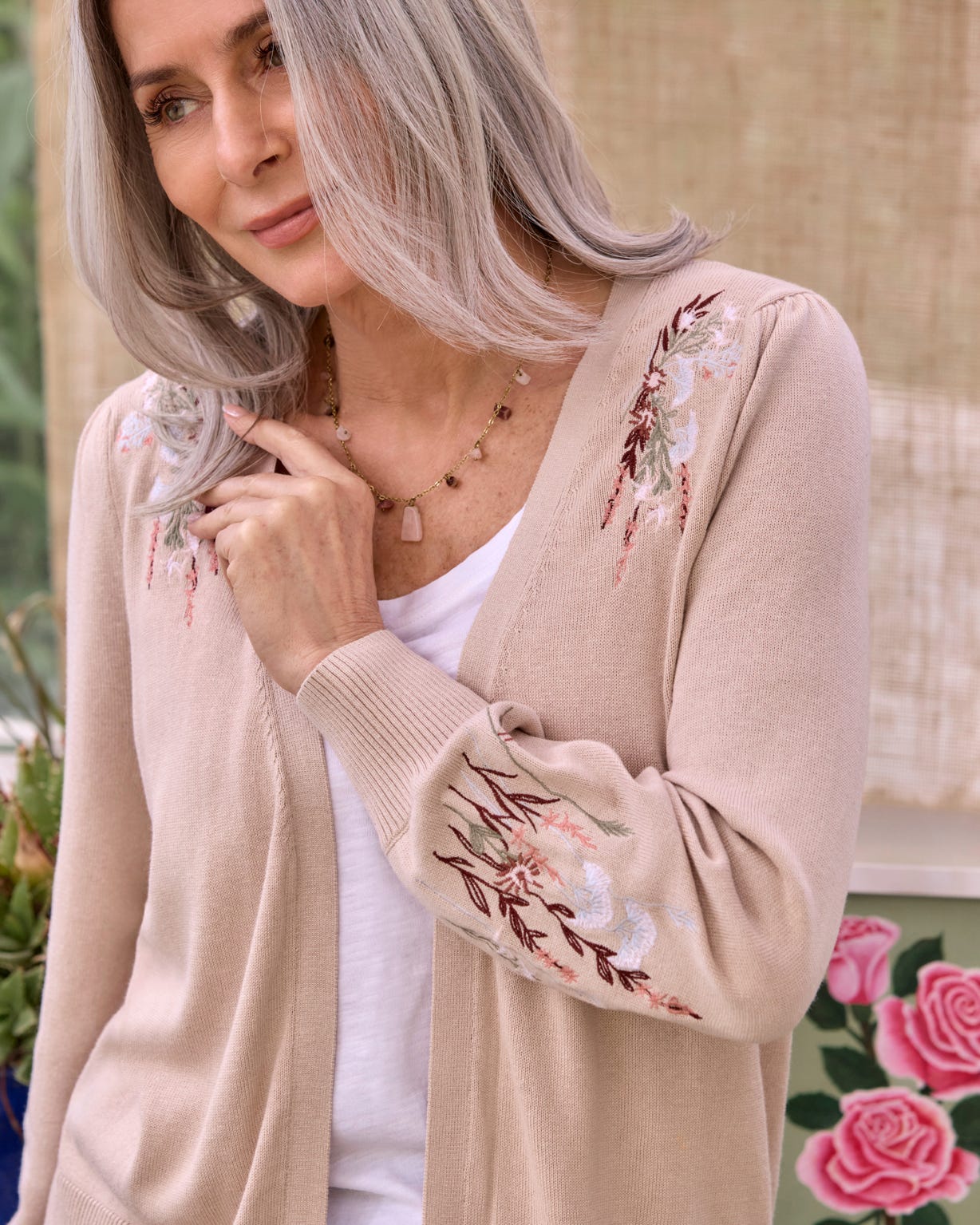 WoolOvers Embroidered Cardigan 