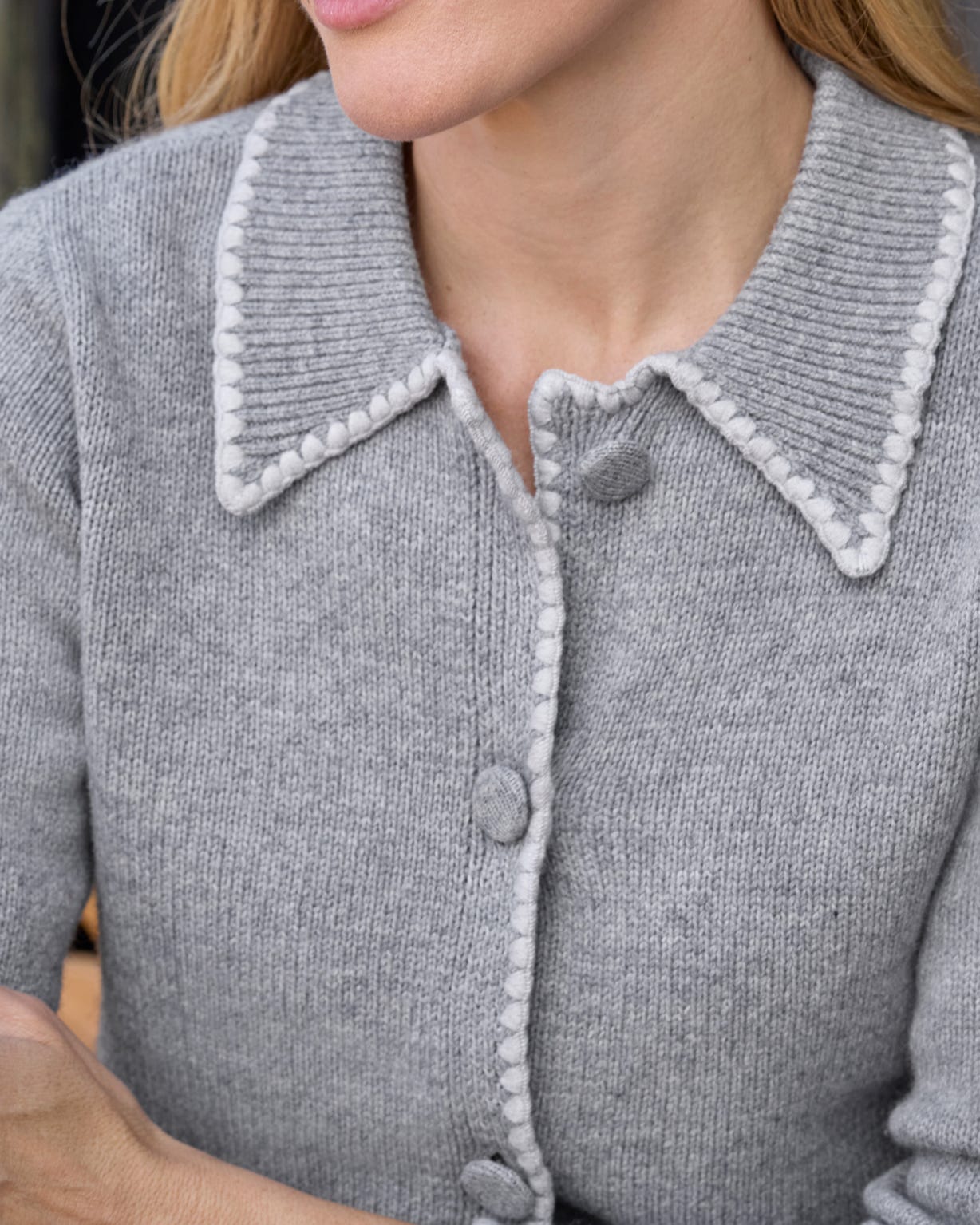 WoolOvers Blanket Stitch Cardigan 