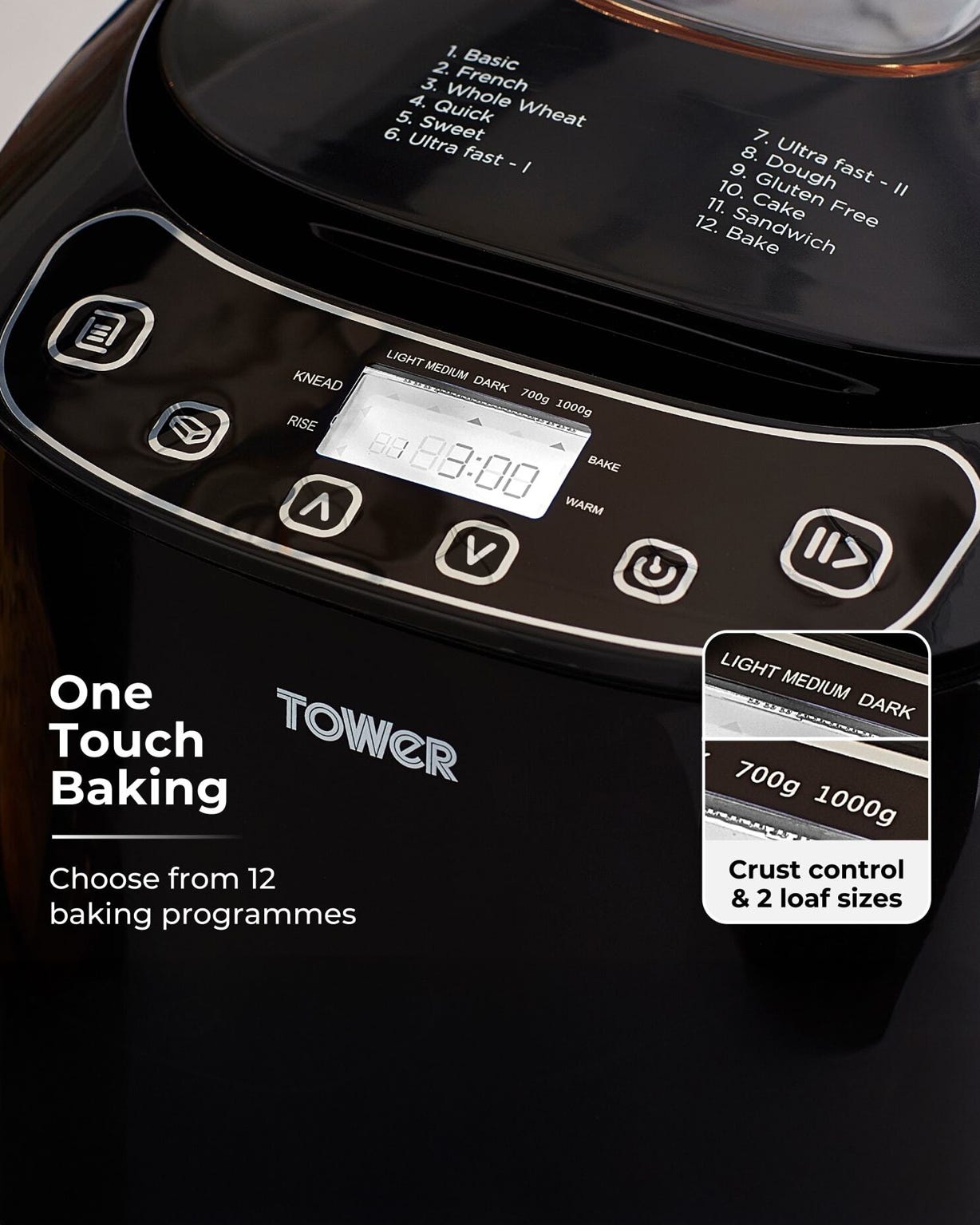 Tower 2lb Digital Bread Maker 550W 