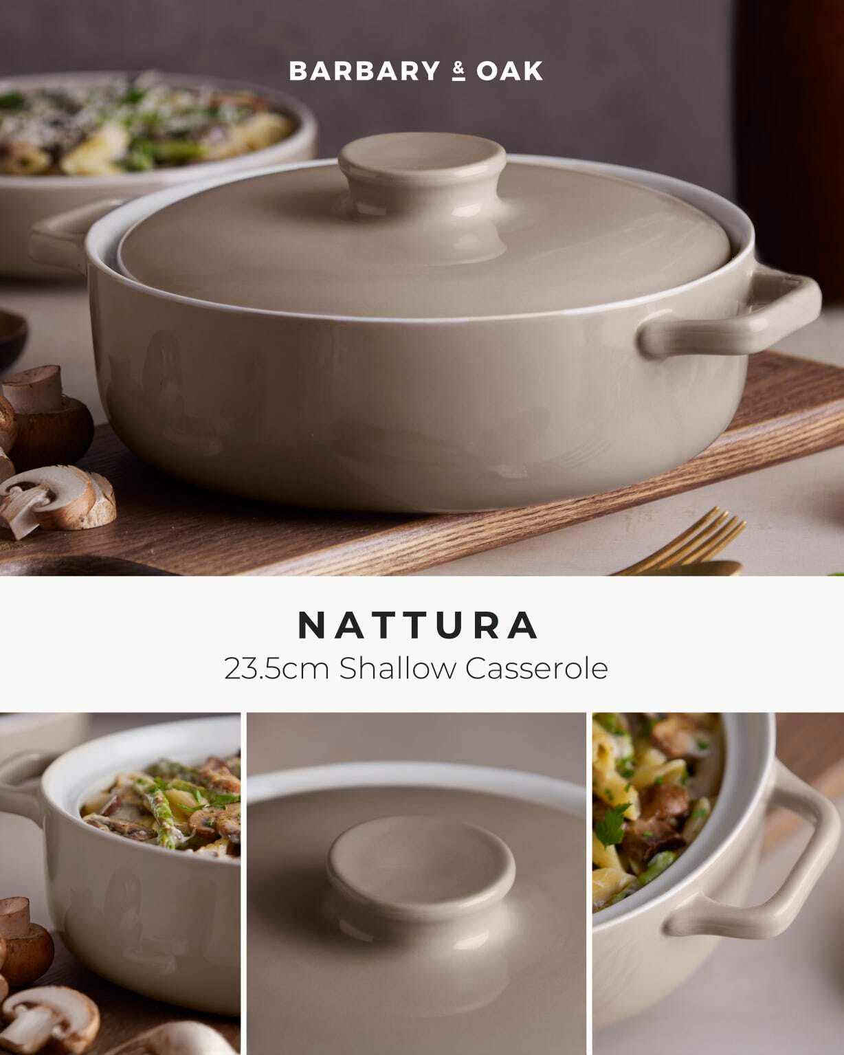 Damart Barbary & Oak Nattura Shallow Casserole Dish