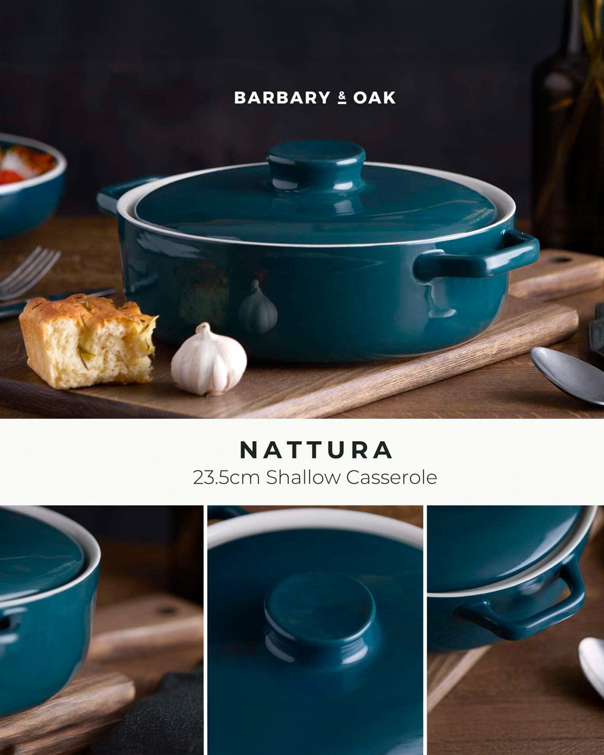 Damart Barbary & Oak Nattura Shallow Casserole Dish