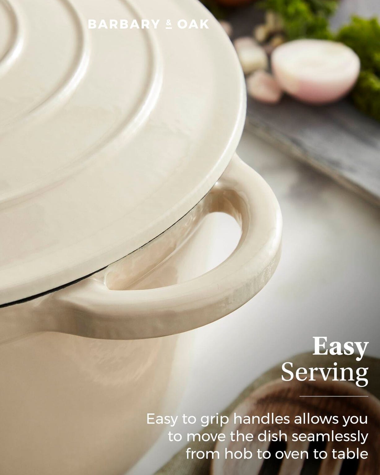 Barbary & Oak 24cm Round Casserole Cast Iron 