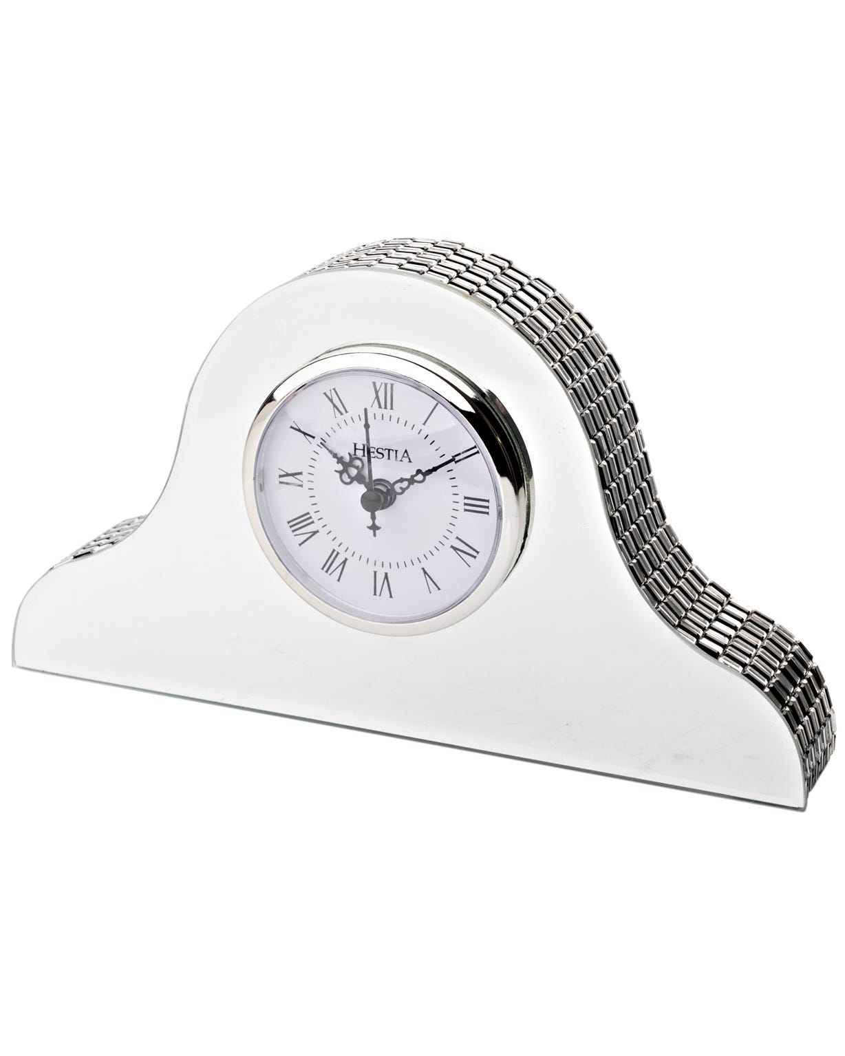 Damart Hestia Glass Mirror Napoleon Mantel Clock