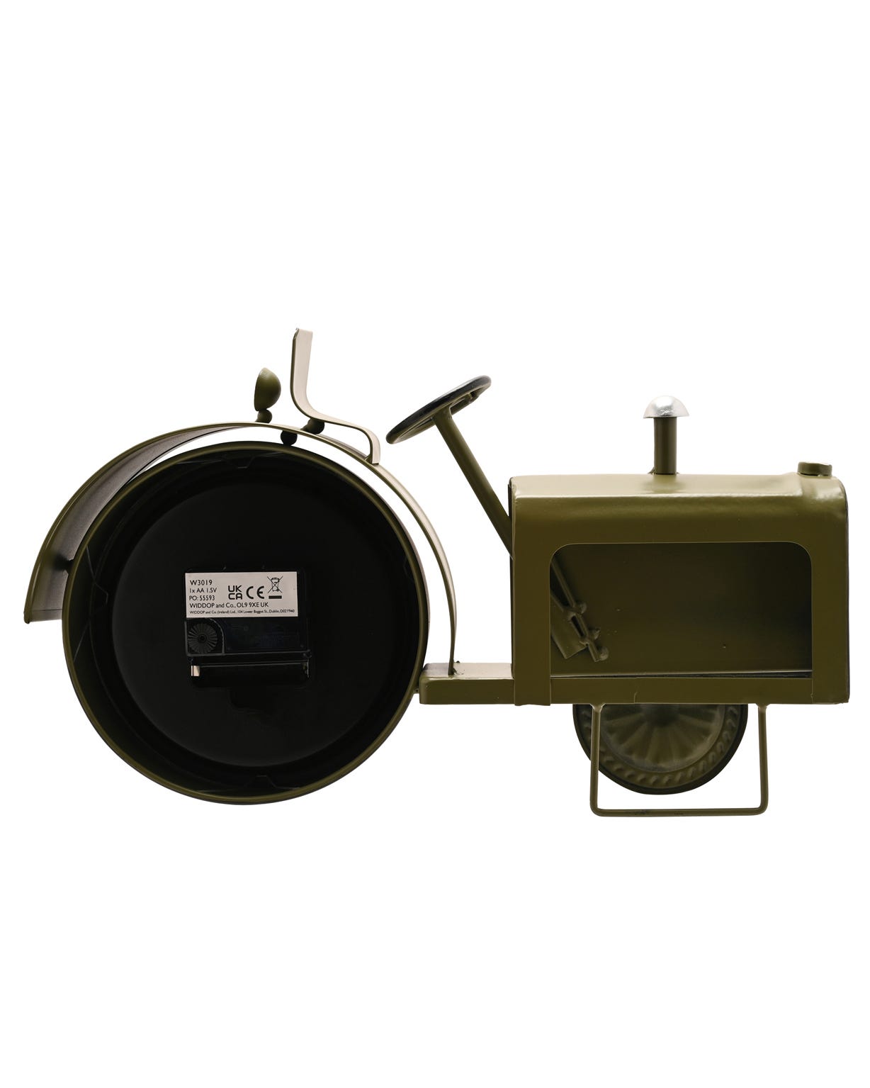 Hometime Mantel Clock Green Tractor 