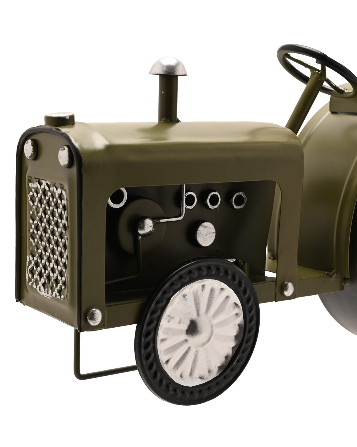 Hometime Mantel Clock Green Tractor 