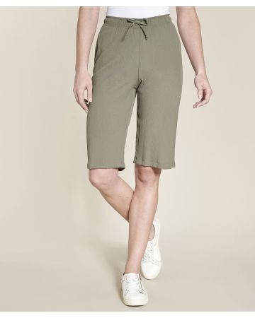 Crinkle Bermuda Shorts