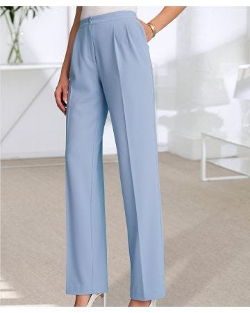 Wide-Leg Crêpe Trousers