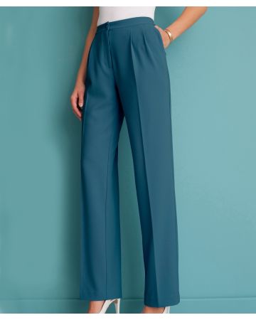 Wide-Leg Crêpe Trousers