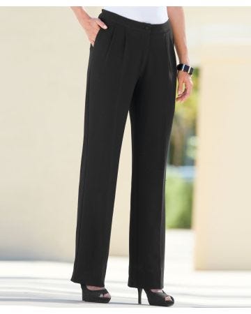 Wide-Leg Crêpe Trousers