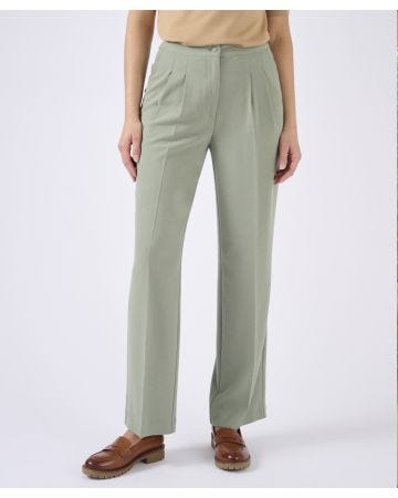 Wide-Leg Crêpe Trousers