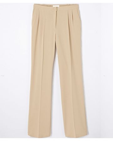 Wide-Leg Crêpe Trousers