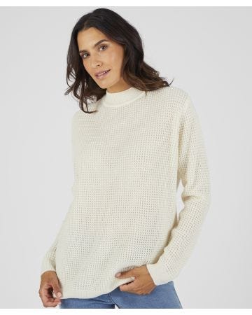 Waffle Turtleneck Sweater