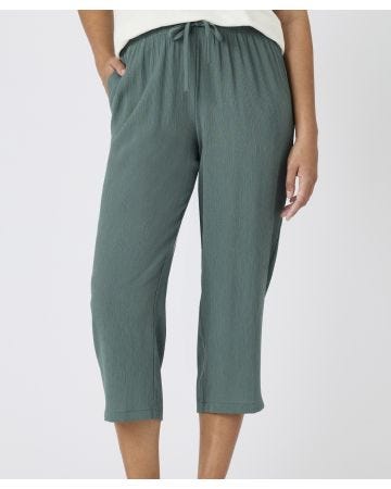 Cropped Crinkle Trousers