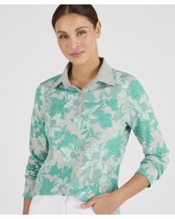 Skin Soft Long Sleeved Cotton Polo Shirt