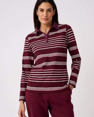Skin Soft Long Sleeved Cotton Polo Shirt