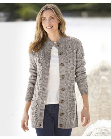 Button-neck Cardigan