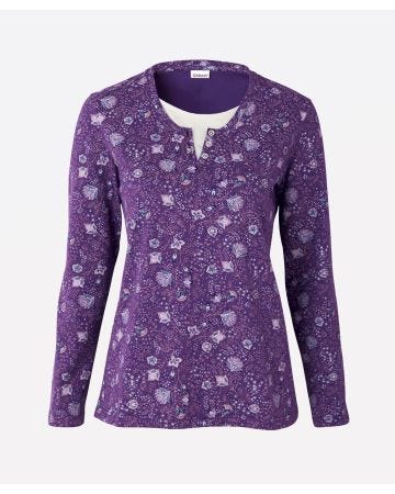 Printed Mock 2-in-1 Top