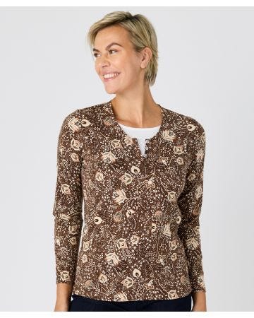 Printed Mock 2-in-1 Top