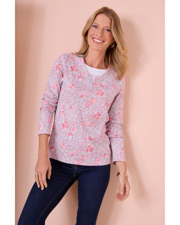Printed Mock 2-in-1 Top