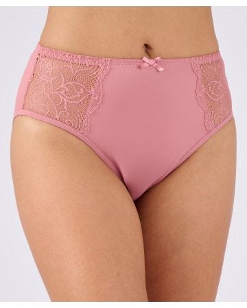 Lace Detail Midi Brief 