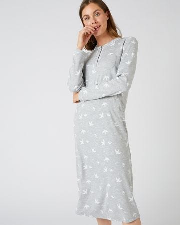 Long Sleeve Thermal Nightdress