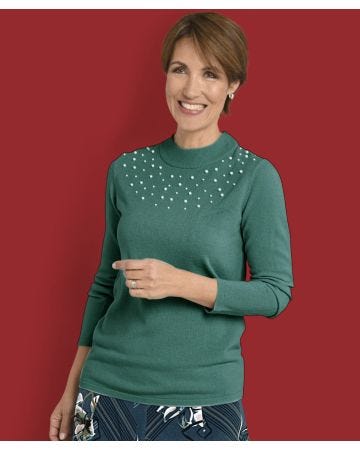 Sweater with Pearls