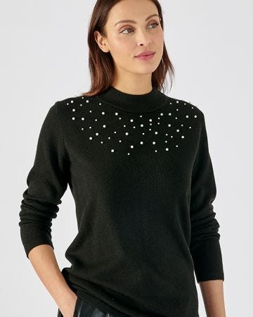 Sweater with Pearls