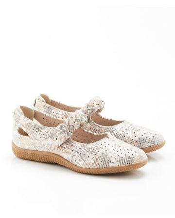 Cushion-walk Touch-fasten Strap Shoe