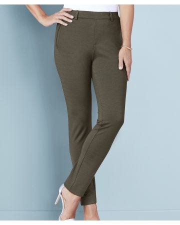 Secret Stretch Ponte Tapered Leg Trousers