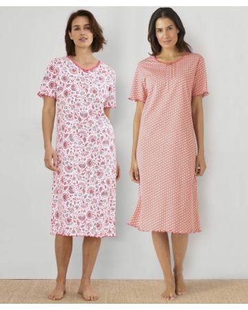 Pack of 2 Cotton Nightdresses