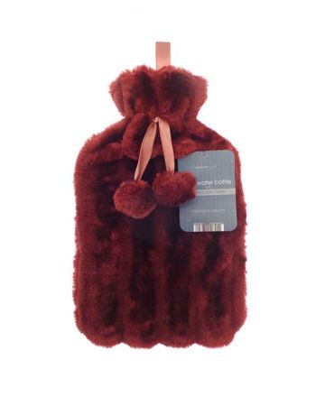 Soft Faux-Fur Hot Water Bottle and Cover