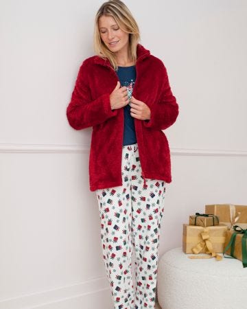 Thermolactyl Thermal Short Teddy Fleece Dressing Gown