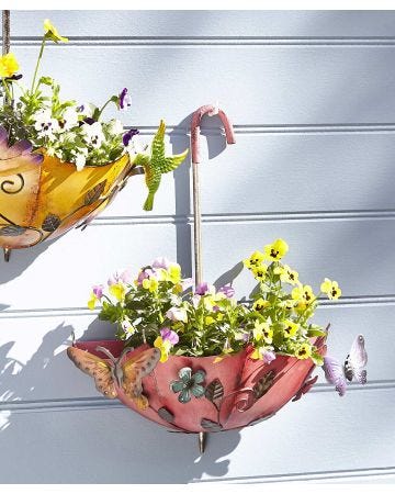 Hanging umbrella planter