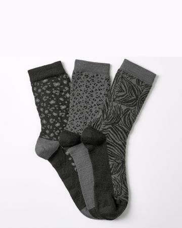 Pack of 3 Thermolactyl Fancy Crew Socks