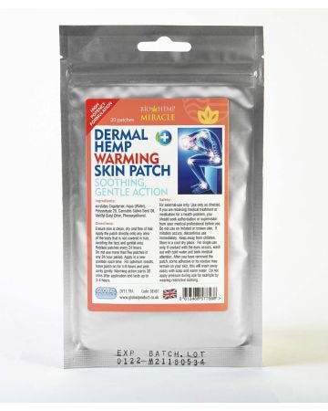Hemp Pain Relief warming patches