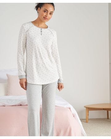 Ladies Pyjamas Fleece Pyjamas Damart