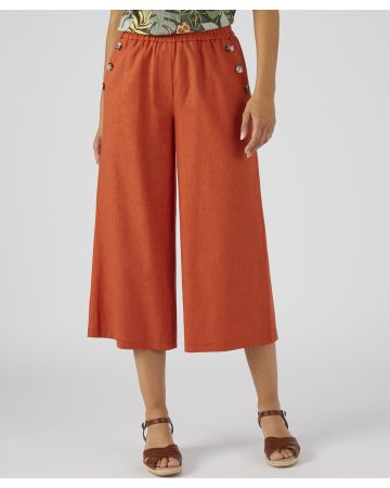 Linen Rich Crop Trousers