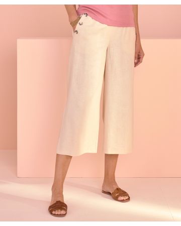 Linen Rich Crop Trousers