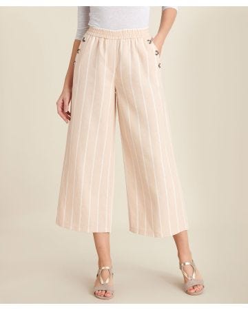 Linen Rich Crop Trousers