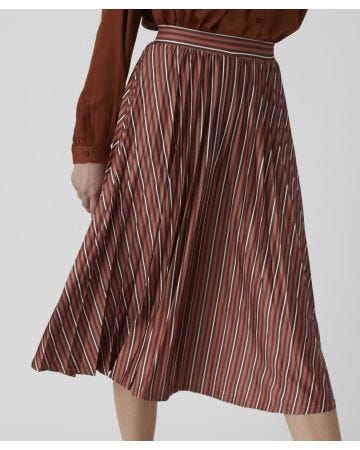 Print Pleated Skirt