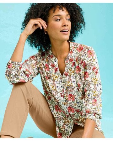 Satin Print Blouse