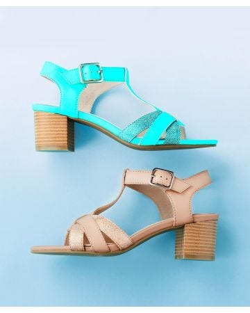 Heeled Leather Sandal